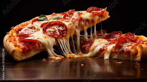Pizza Pepperoni and Cheese. .