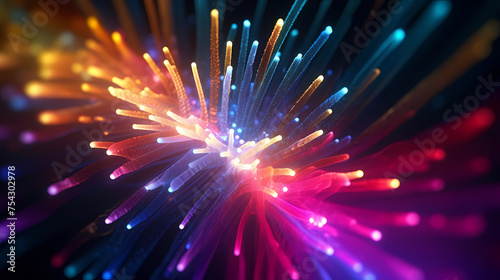 Fiber optics colorful