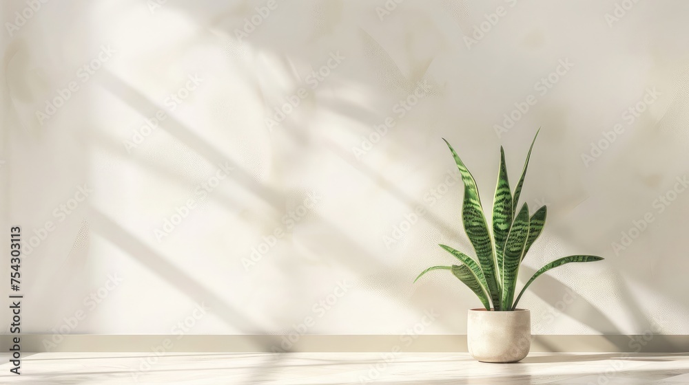 Indoor plants variete sansevieria, chlorophytum in the room with light walls, indoor garden concept Indoor plants variete sansevieria, chlorophytum in the room with light walls, indoor garden concept