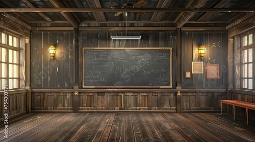 School classroom with blackboard © buraratn