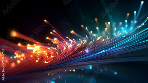 Fiber optics colorful