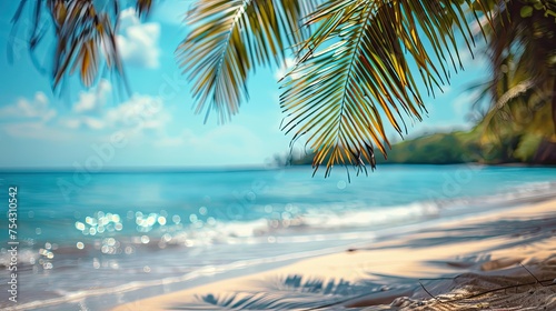 blurred tropical beach background summer vacation  © hisilly