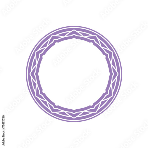 modern ornamental circle frame border decorative pattern