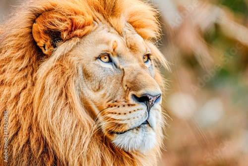 Portrait of Lion Panthera leo, World Wildlife Day, March 