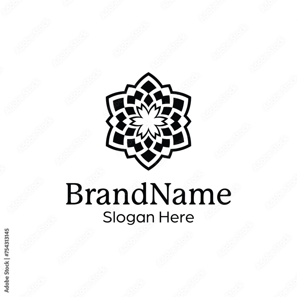 elegant and modern ornamental decorative pattern mandala logo