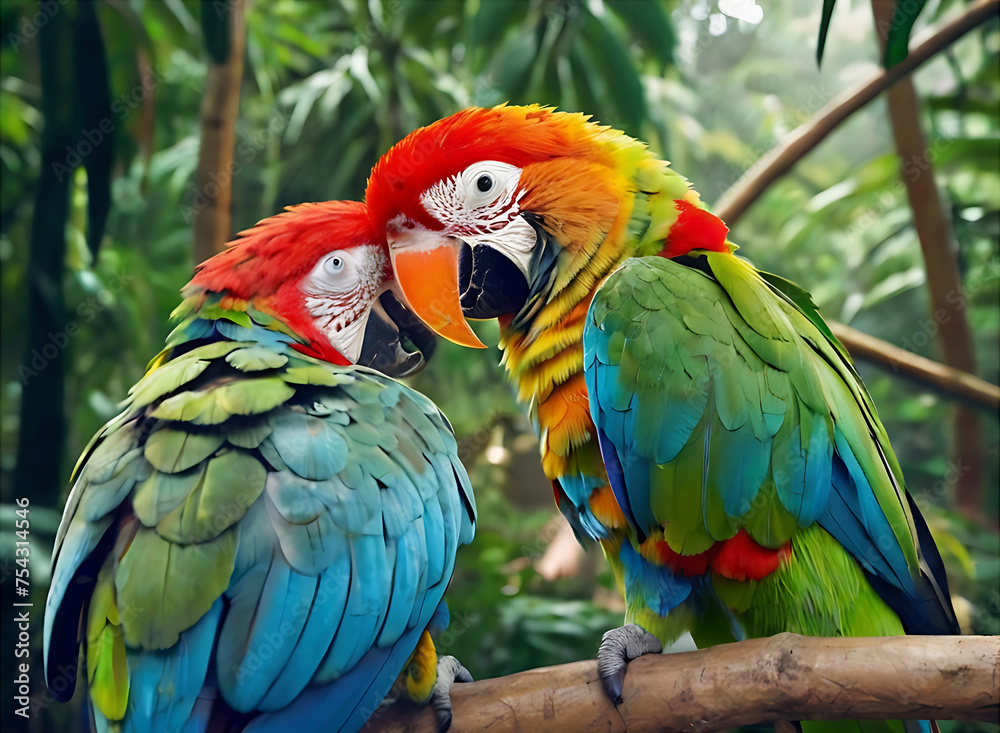 A parrot who has lived with three different families ai generated