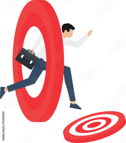 Business way to the goal. Successful businessman, staff training and specialization, knowledge support. New opportunities

