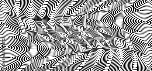Hypnosis, hypnotic spiral line pattern. Circles patroon. Volute, spiral. Circle tunnel element. Psychedelic optical illusion. Concentric lines. Radial, spiral rays or sound wave. Circular, rotating.
