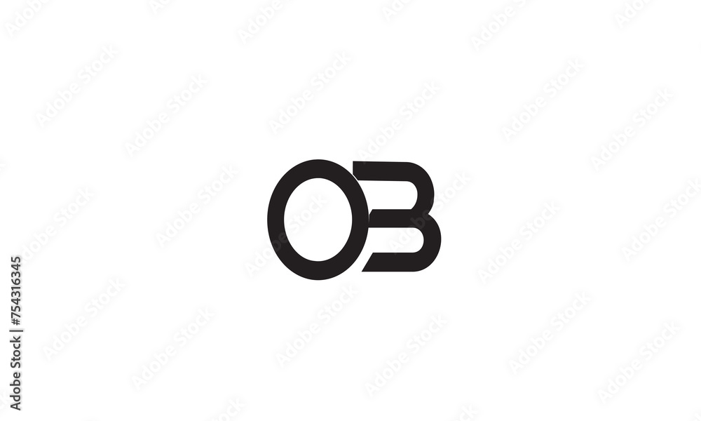 OB, BO, O, B Abstract Letters Logo Monogram OB, BO, O, B Abstract Letters Logo Monogram