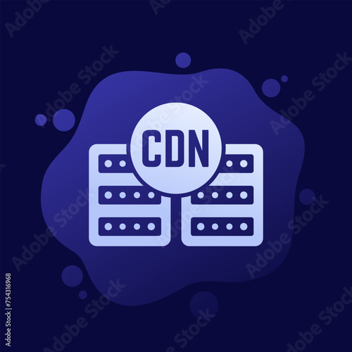 CDN vector icon, Content delivery network