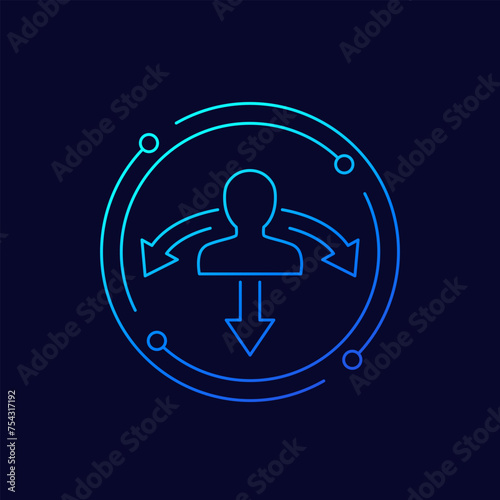 supplier icon in linear design