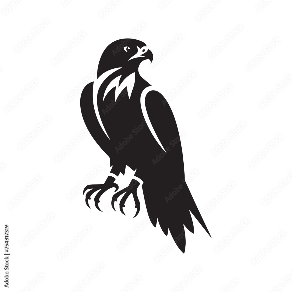 Swoop and Soar: Vector Falcon Silhouette Collection for Majestic Bird of Prey Designs, Wildlife Illustrations, and Nature Artwork. Swoop and Soar: Vector Falcon Silhouette Collection for Majestic Bird of Prey Designs, Wildlife Illustrations, and Nature Artwork.