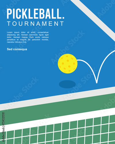 Great memorable pickleball poster design best for your digital graphic and print	