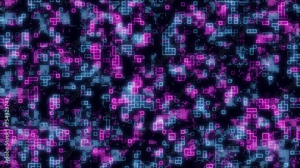 Abstract Colorful Digital Pixel Background Loop Abstract Colorful Digital Pixel Background Loop