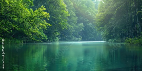 mountains and trees reflecting in a lake