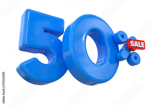 50 Percent Discount Off Sale 3D