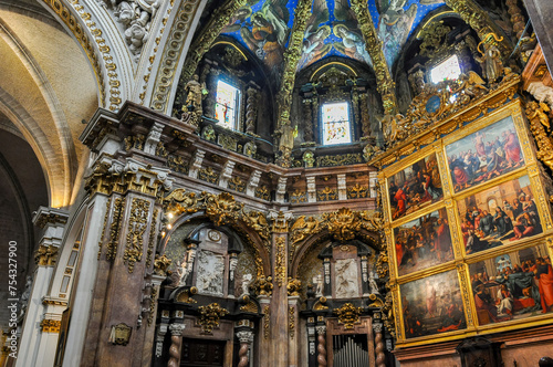 Interiors of Valencia cathedral  Spain