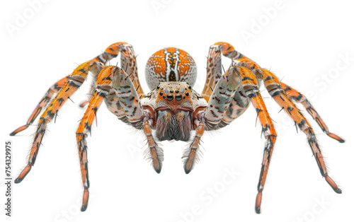 Stealthy Tactics of the Pirate Spider On Transparent Background.