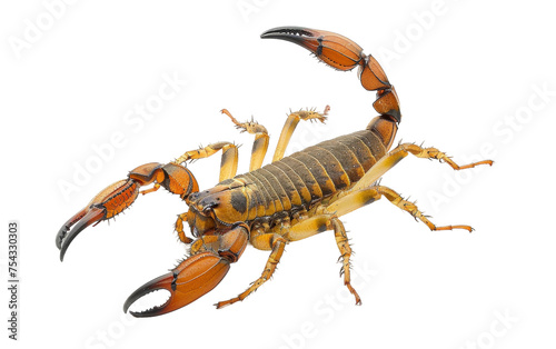The Stealthy World of the Scorpion On Transparent Background.