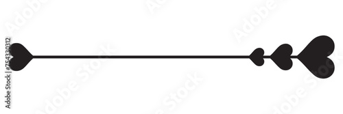 Cupid's arrow vector set. vector illustration,