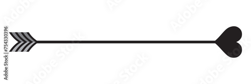 Cupid's arrow vector set. vector illustration,