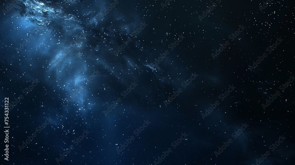Fototapeta premium Sapphire to Black Onyx - A deep space gradient with a cosmic dust texture. 