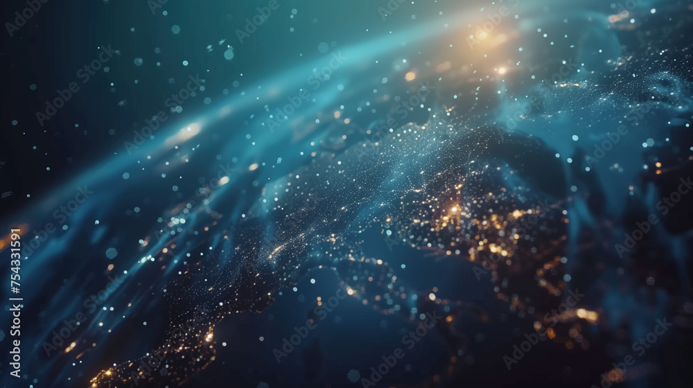 Technology network and earth,created with Generative AI tecnology. Technology network and earth,created with Generative AI tecnology.