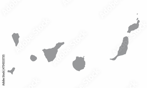Obraz na płótnie Canary Islands administrative map w salonie