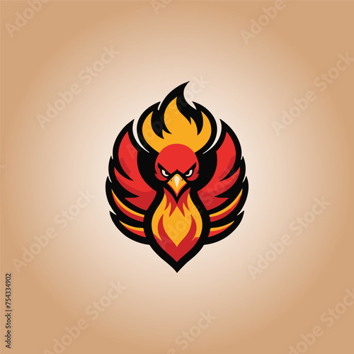 Logo phoenix design character