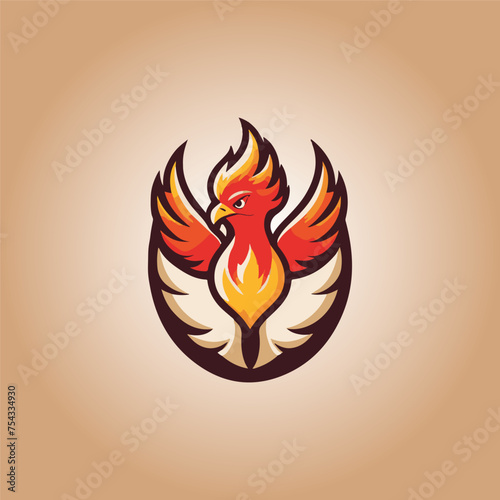 Logo phoenix design icon