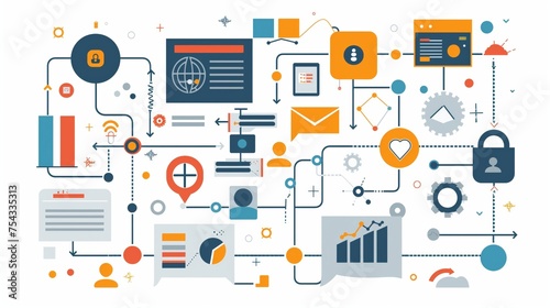 Wallpaper Mural Business process optimization workshop with flowcharts and diagrams Torontodigital.ca