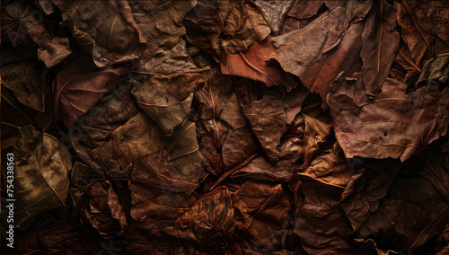 texture of warm leaves photo