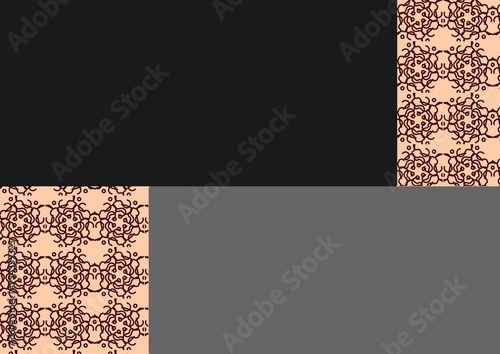 black and gray background with luxury pattern