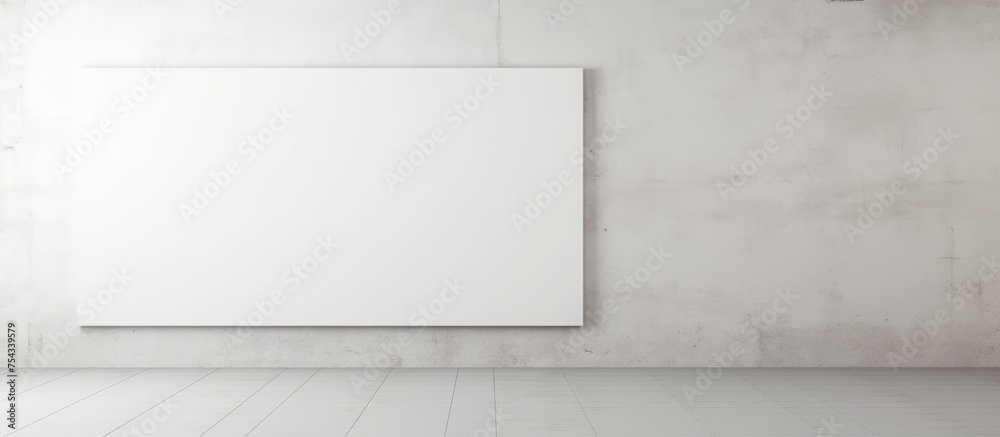 A plain empty room with white walls and a solitary white square mounted on the wall. The room appears stark and minimalistic, with the square standing out as the main focal point. A plain empty room with white walls and a solitary white square mounted on the wall. The room appears stark and minimalistic, with the square standing out as the main focal point.