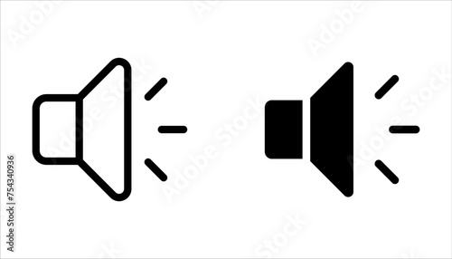 Sound icon set on white background. sign for mobile concept and web design