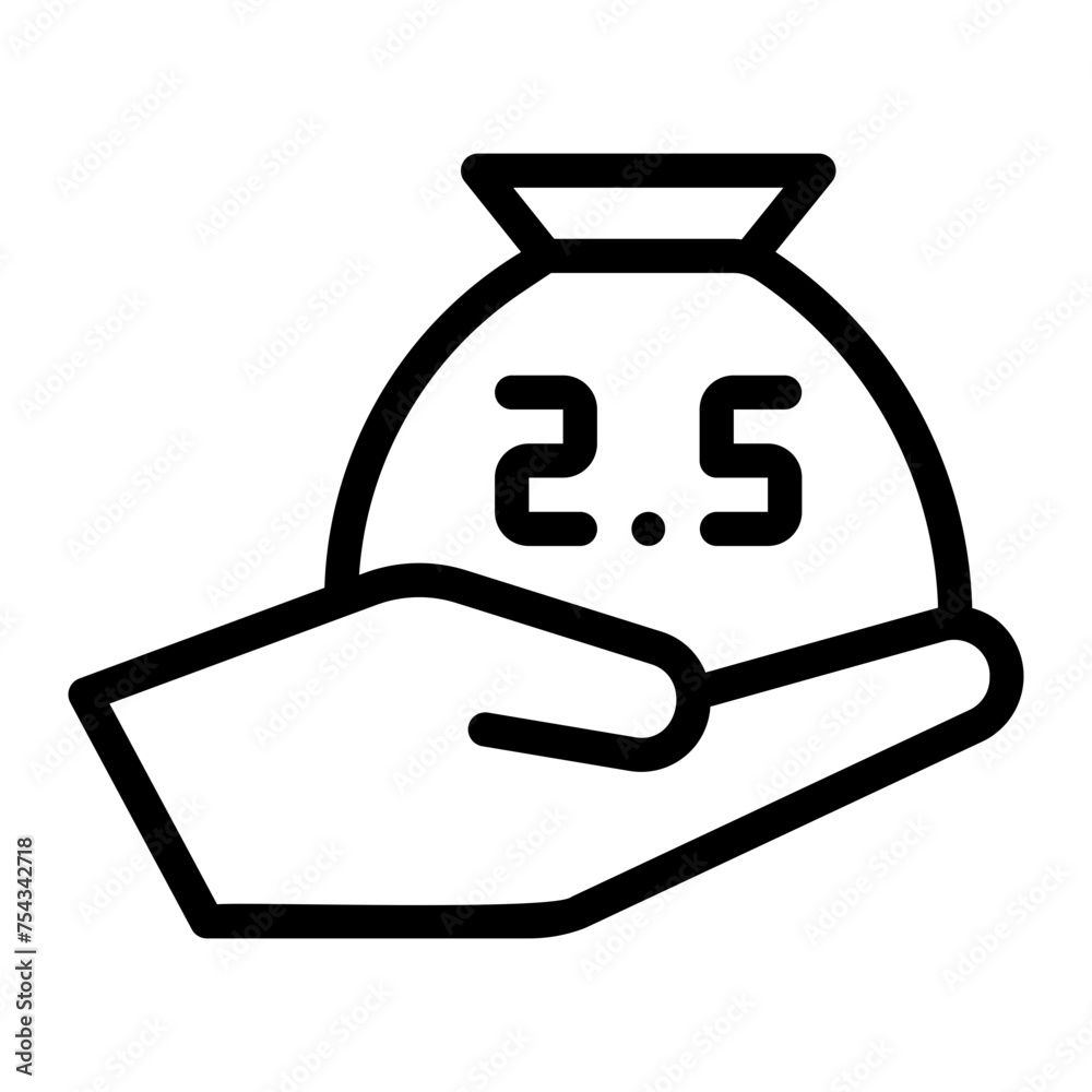 zakat line icon