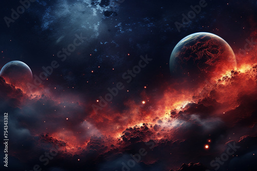 abstract planet, space background, planet, beautiful