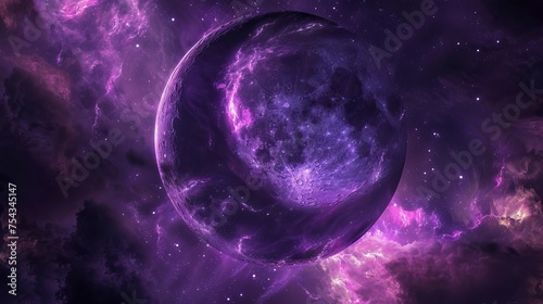 purple crescent moon © Vuqar