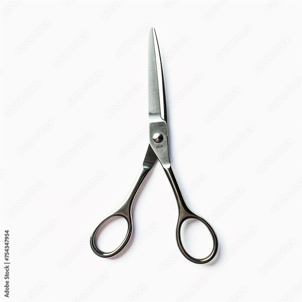 barber scissors on white background сreated with Generative Ai barber scissors on white background сreated with Generative Ai