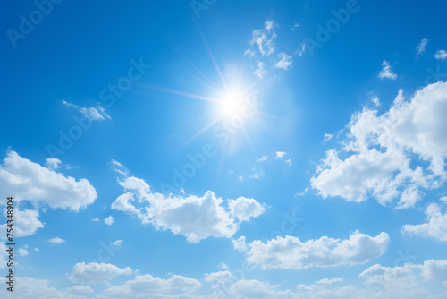 bright midday sun, blue sky, beautiful © Salawati
