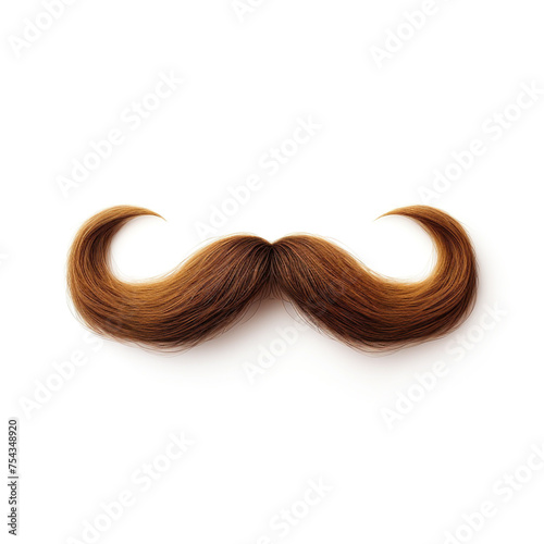 mustache on white background сreated with Generative Ai