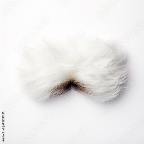 mustache on white background сreated with Generative Ai