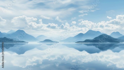 Wallpaper Mural Beautiful mountain range with calm lake in foreground Torontodigital.ca