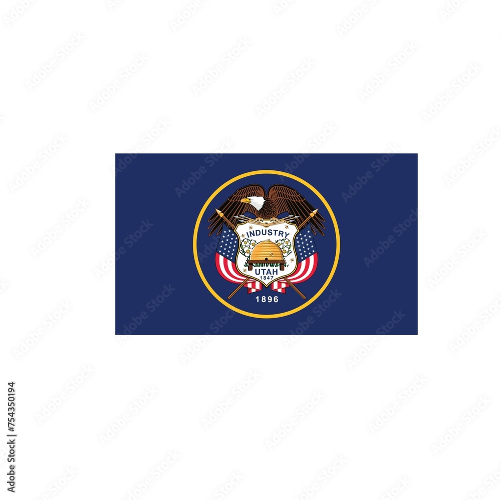Fototapeta premium Flag of the U.S. state of Utah