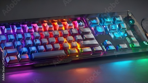 keyboard with colorful lights