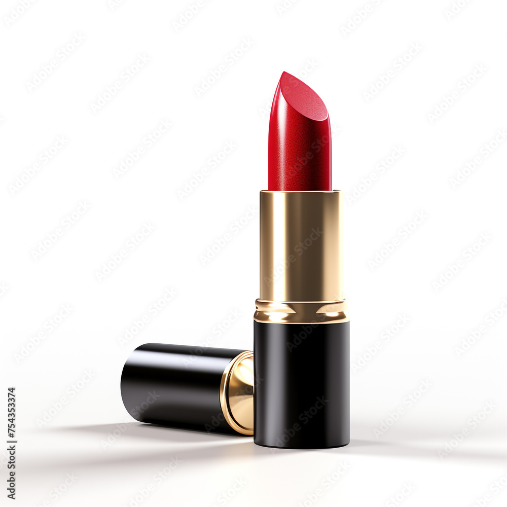 lipstick on a white background, side view сreated with Generative Ai lipstick on a white background, side view сreated with Generative Ai