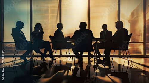 business meeting in the office, generative ai