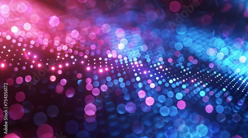 A clean, airy texture with scattered neon dots, just right.