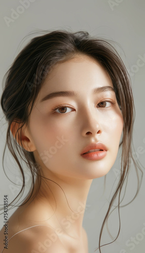 Photo beautiful asian womens faces faces for makeup face cosmetics advertising hi res