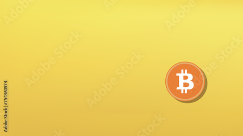 Bitcoin minimal yellow background (ID: 754360974)
